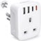 UK To US Plug Adaptor with USB C PD20W - USA Travel Adapter,Fast Charger American Plug Adapter travel from UK, US to UK plug adapter for Canada America Thailand Mexico Jamaica Type B