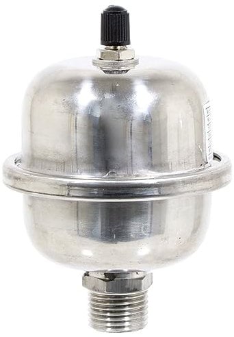 SPARES2GO Mini Expansion Vessel Shock Arrestor Potable Water Hammer Pipe Noise Stop (1/2 BSP, 0.16L)