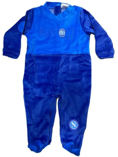 PELUSCIAMO Tutina Neonato Ciniglia Napoli TCN2021 Personalizzabile Con Nome Ricamato PS 13421