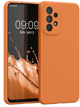kwmobile Handyhülle für Samsung Galaxy A33 5G Hülle - Case Silikon - Kabelloses Laden - Schutzhülle Cover in Warme Aprikose