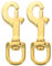 DIYEAH Heavy Duty Brass Swivel Snap Hook 2pcs Hanging Key Hanger Hooks Eye Bolts Metal Keychain Swivel Clasp Swivel Trigger Clip Metal Key Ring Bags Leash to Rotate