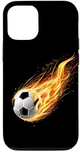 Fußball Flammen brennende Kinder Jungen Fußballspieler Hülle für iPhone 12/12 Pro