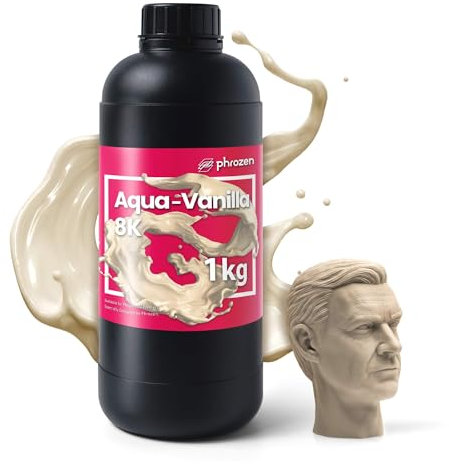 Phrozen Aqua-Vanilla 8K | 3D Drucker Resin für SLA/DLP/LCD 3D Printer | 405nm Standard Photopolymer Druck Harz | 8K Hohe Präzision, Geringer Geruch - Beige (1kg)