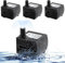 Mini pompe à eau 4 mini pompe d'aquarium 3 W 180 l/h ultra silencieuse avec câble d'alimentation, pompe submersible, petite pompe à fontaine, pour aquarium, étang, fontaines, hydroponique