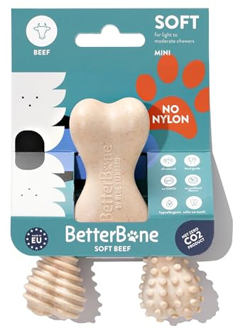 BetterBone - Soft Density - Ideal for Light to Moderate Chewers - All-Natural, Nylon-Free Dog Chew Toys - Non-Toxic, Promotes Dental Health, Splinter-Resistant, Sustainably Made