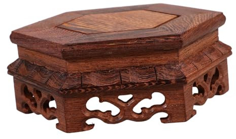 RORPOIR Soporte Para Macetas De Piedra Artesanal 5.9X5.9X2.16 Pulg Soporte Elevado Para Plantas Base Estable Para Jardín Hogar Oficina