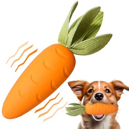 Verla Hundespielzeug Unzerstörbares Kauspielzeug für Aggressives Kauen/Robuster Hunde Spielzeug Interaktives Naturkautschuk quietschend Hundespielzeug für Große Mittelgroße Hunde