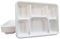Ecokanta 6 Compartment (25 Pack) Disposable Tray Plates - Eco-Friendly, Biodegradable, Heavy Duty - Perfect for Hot & Cold Food, School Dinners, Packed Lunches, Barbeques, Birthdays, Parties, Picnics