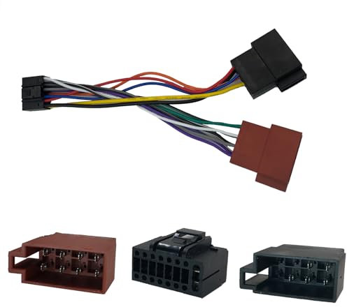 SPTSSWET Adattatore per autoradio ISO a 16 pin, cavo di ricambio compatibile con Kenwood JVC Alpine Harness Connector Adapter