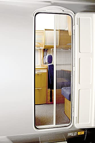 Remis Moustiquaire de Porte en plissé REMIcare II : l 650 x L 1800 Cadre 58 Caravane