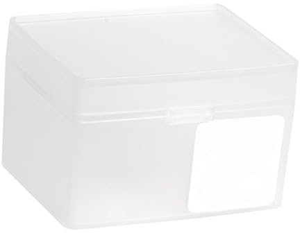 Mumusuki Small Clear Storage Box, Transparent Stackable Plastic Storage Bin With Hinged Lid Desktop Storage Container For Office Tape Notes