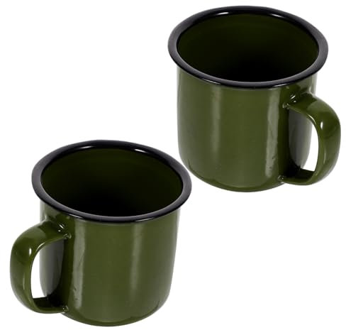 Garneck 2 Stücke Emaille Tasse Set -Vintage Retro Teetassen - Ideal Für Camping Und Outdoor Perfekt Für Und Erwachsene Vielseitige Kaffeetassen Für Zuhause Und Party