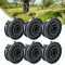 Fadenspulen für Parkside Akku-Rasentrimmer für PRTA 20-Li A1 B2 C3 Auto-Feed Ersatzspule 1,6 mm Nylon Copolymer Harz Spiral-Design synthetische Trimmerfaden (6 Stück)
