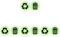 ARTIBETTER 4 Feuilles Recycler Le Décalque Autocollant De Recyclage Des Déchets Corbeille Jante Capteur Poubelle Avec Couvercle Extérieur Poubelle Mince Couler Poubelle Stickers Pvc Green
