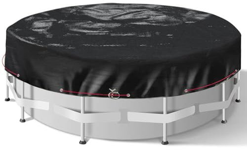 Bâche de piscine ronde pour piscines Ø 420-460 cm, bâche solaire ronde résistante aux UV, en polyéthylène de 200 g/m², bâche de protection pour l'été et l'hiver, Ø 520 cm