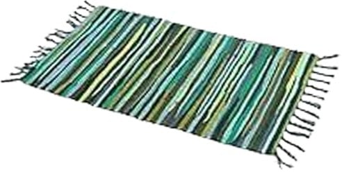 Tappeto a straccio, 20x32 tappeti intrecciati non slittabili non slittabili, tappeto intrecciato a strisce multicolore prova di sporcizia per camera da letto, soggiorno, cucina e lavanderia, serra