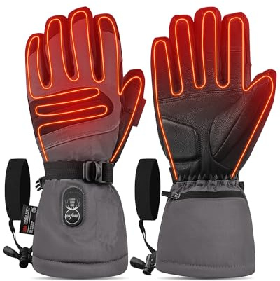 Beheizbare Handschuhe mit Akku für Damen & Herren – bis zu 10 Std. Wärme & wasserdicht, USB-C PD-Schnellladen, Thinsulate, Touchscreen-fähig, für Skifahren & Wandern