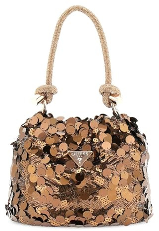 GUESS Abendtasche Umhängetasche Holiday Shine Pochette Mini Bronze