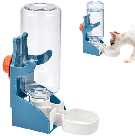 Rabbit Water Bottle, Guinea Pig Water Bottle, 500ml Automatic Feeder Hanging Water Dispenser for Small Animals, for Bunny Chinchilla Hedgehog Ferret Hamster, Easy to Install and Clean