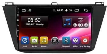 Car Stereo 2 Din Radio Touch Screen per Volkswagen Tiguan 2 MK 2016-2019 Car Radio con Wifi, Gps Navi, Schermo Bluetooth, Telecamera Posteriore Fm/Rds Mirror, 8 Nucleo 4G+64G