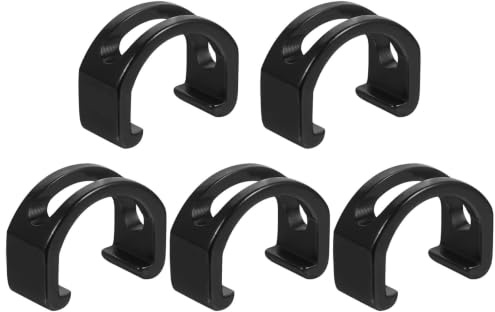 5 Stück Fahrradrahmen C-clip Klemmen aus Aluminiumlegierung Schwarz