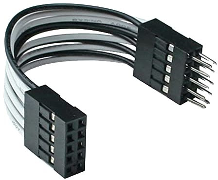 InLine 33440K Rallonge USB 2.0 interne 2 fiches mâles à 5 broches vers prise mât 5 cm