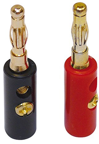 Dynavox Bananenstecker 2 x rot, 2 x schwarz