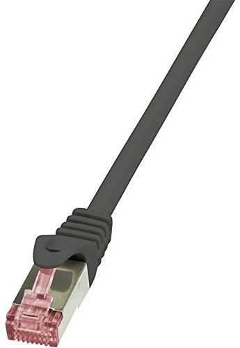 LogiLink CQ2093S CAT6 S/FTP PIMF PrimeLine Patch Cable, 10 Meter Length, Black, Black, 10 Meter Length