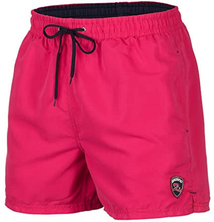 Zagano Shorts de Bain Homme Block Swim Shorts Bain Homme Short de Bain Séchage Rapide pour Piscine Natation Rouge L