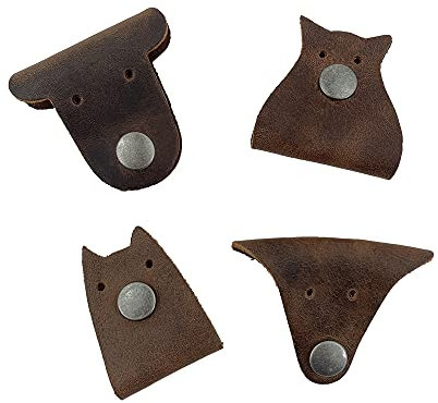 Furry Friends 4-Pack Cord Keeper (Cord Clam) Handmade by Hide & Drink :: Bourbon Brown