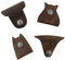 Furry Friends 4-Pack Cord Keeper (Cord Clam) Handmade by Hide & Drink :: Bourbon Brown