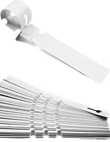 HomeTools.eu® - 200 Etichette per Piante con asola, Ideali per Piante, Alberi e cespugli, in plastica, Misura 21x2 cm, Resistenti alle intemperie, con asola per Il Fissaggio, Colore Bianco