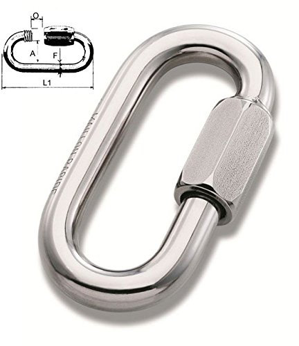 CoastWaterSports Maillon Stainless Steel Quick Link Carabiner MR-ST03.5