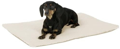 Kerbl Pet Liegekissen Theo, Hundekissen, Katzenkissen, beige, 75x50x3cm, Polyester, Katzen, selbstwärmend, raschel- und knisterfrei, Bezug abnehmbar