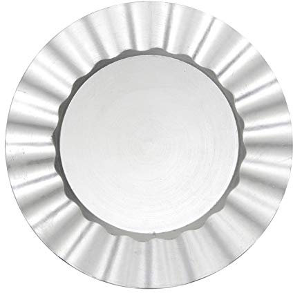 Natale 48 sottopiatti Argento in plastica Rigida Tondo 33 cm Bordo Ondulato cenone sotto Piatto
