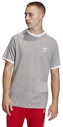 adidas Originals Herren Adicolor 3-Stripes Tee T-Shirt, Medium Grau Meliert, L