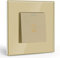 BSEED sonnette interrupteur à bouton-poussoir interrupteur mural en verre cristal panneau 10A 250V sonnette de porte Or
