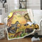 Tbrand Tier Wohndecke Afrika Elefant Giraffe Decke 130x150cm für Kinder Jungen Mädchen Wildtiere Drucken Kuscheldecke Exotisch Natural Flanell Fleecedecke