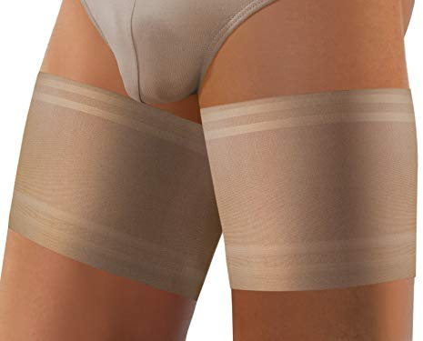 sesto senso Herren Oberschenkelbänder Anti-reibung mit 4 Silikonstreifen Oberschenkelbandage
