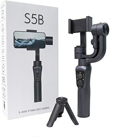 Téléphones stabilisateur 3-Axis portable Smartphone Bluetooth stabilisateur Gimbal Trépied Gimbal Stabilizer (Size : S5B Stabilizer)