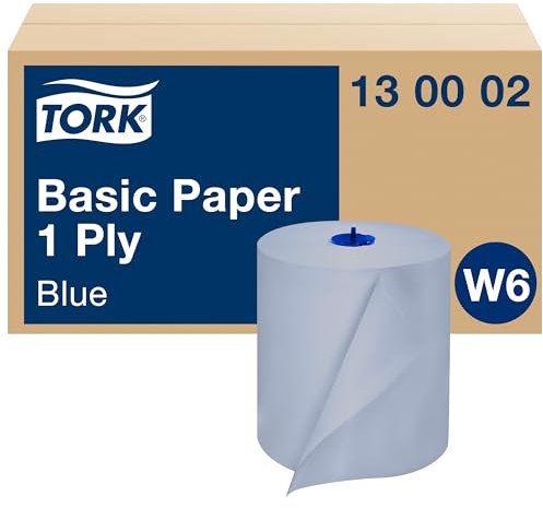 Tork Standard-Papierwischtücher Blau W6, Papierrolle, 6 × 250 m, 130002