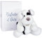 Histoire d'Ours - Peluche chien assis - Blanc - 30 cm - A LA CAMPAGNE - HO3126