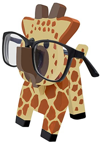 VIPbuy Giraffe geformt Brillenhalter, 3D Holz Puzzle Tier Brillenständer Haustiere Brillenhalter Sonnenbrillenständer Geschenke Home Office Schreibtisch Dekor
