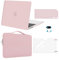 MOSISO Custodia Compatibile con MacBook Air 13 Cover M4 M3 M2 2025 2024 2023 2022 A3240 A3113 A2681, per MacBook Air 13,6'' Case&Sleeve Borsa&Copritastiera&Webcam Cover&Pellicola, Quarzo Rosa