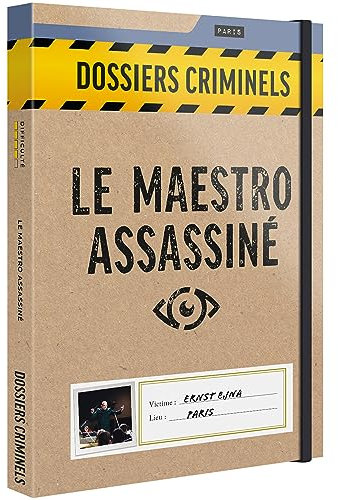 Dossiers Criminels - Le Maestro Assassiné : Qui A Tué Ernst Ejna ? Jeu de Societe Escape Game - Jeu d’Enquête Immersif et Collaboratif, 1-6 Joueurs