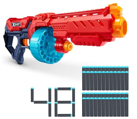 ZURU - XSHOT – Excel Turbo Fire – Pistole Pfeile Schaumstoff – Lieferung mit 48 Pfeilen – zieht bis zu 27 m – 36270-22