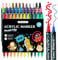 Marqueurs de peinture acrylique - 36 couleurs à double pointe pour peinture sur roche, bois, toile, plastique, métal et pierre, marqueurs à points acryliques pour loisirs créatifs, loisirs créatifs,