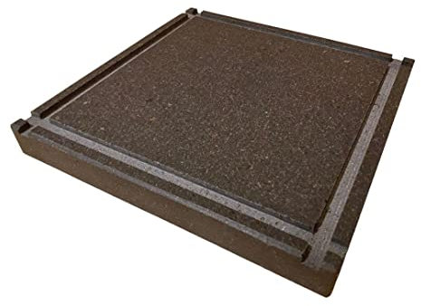 Petrantiqua® Piastra Refrattaria Quadrata Artigianale Barbecue in Pietra Lavica Etna Liscia Ruvida da 2 e 3 cm di Spessore Ottima per Carne Pesce e Verdure Pizza Pane (25x25 Cm Ruvida Spessore 2 Cm)