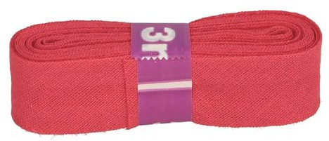 Schrägband 3m x 20mm Baumwolle gefalzt 60 Farben Einfassband Saumband, Farbe:742 erdbeerrot