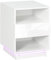 HOMCOM Table de Chevet Table de Nuit LED - tiroir, niches, Plateau - 40 x 40 x 55 cm - Blanc Brillant laqué